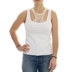 CANOTTA CON PIZZO BIANCO